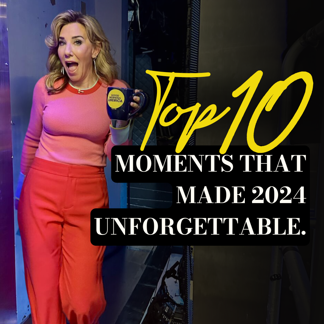 Laura Gassner Otting with text "top 10 moments that made 2024 unforgettable."